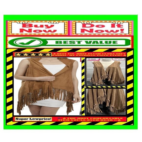 Bully Jackets & Blazers - ✅🚨🆕🔴🌸S🌸A🌸L🌸E🌸❗️⭐🔴📢BULLY Textured FRINGE Open Front VEST🟢💸BUY NOW💸🟢